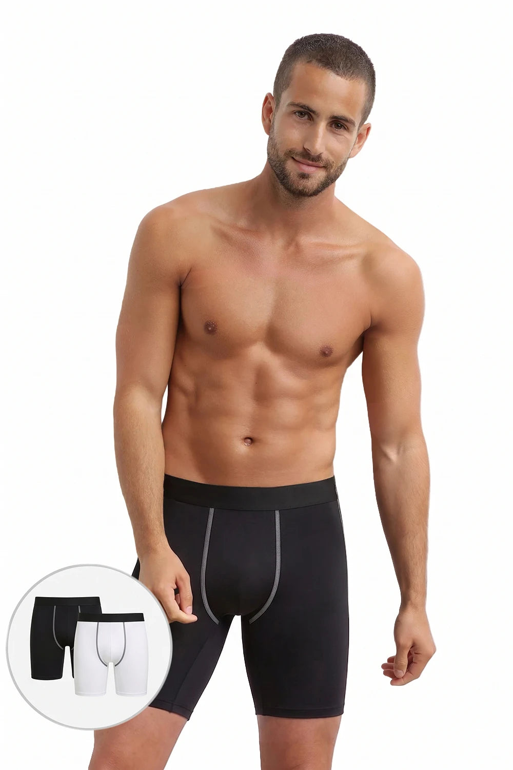 BOXERS NOIR/BLANC