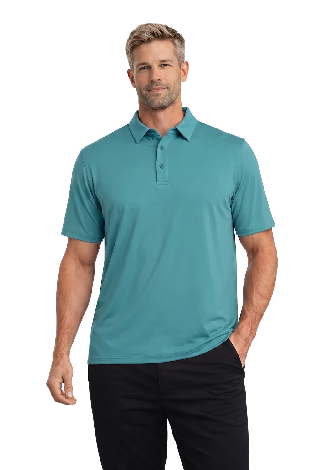 HOMME POLO BLEU CANARD