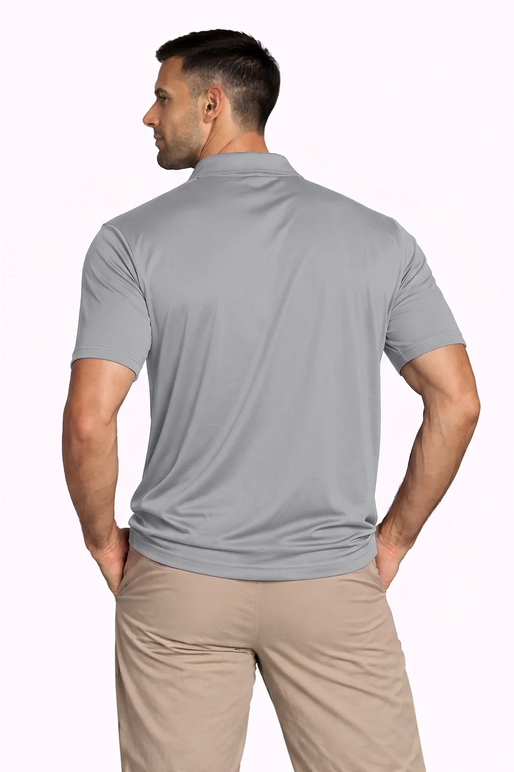 HOMME POLO GRIS