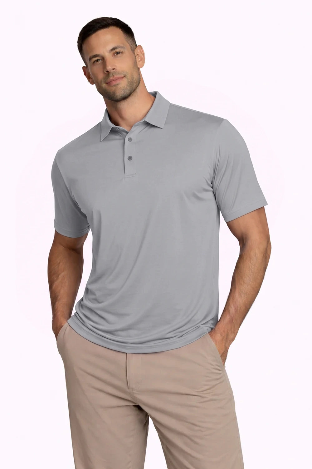 HOMME POLO GRIS