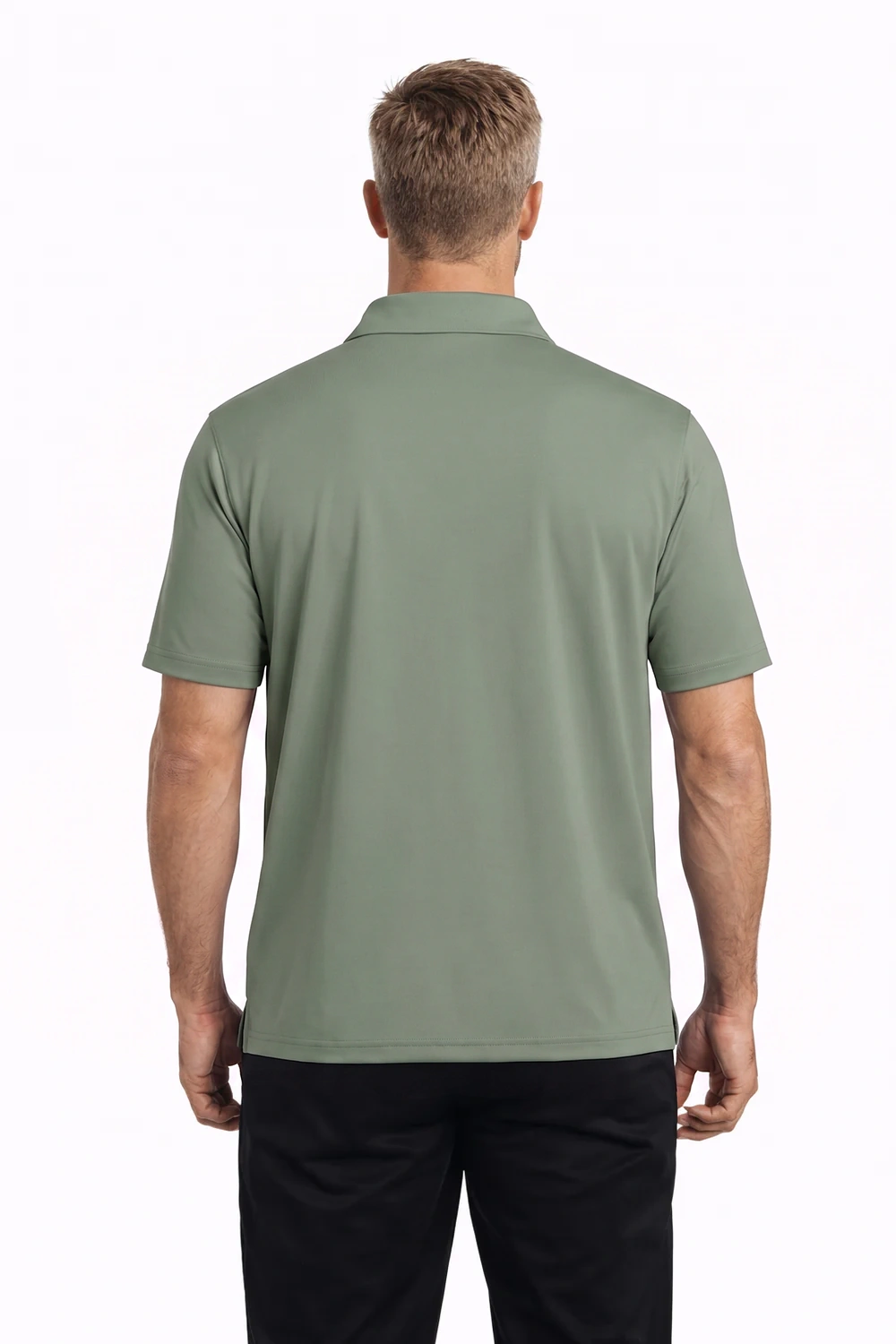 HOMME POLO VERT KAKI
