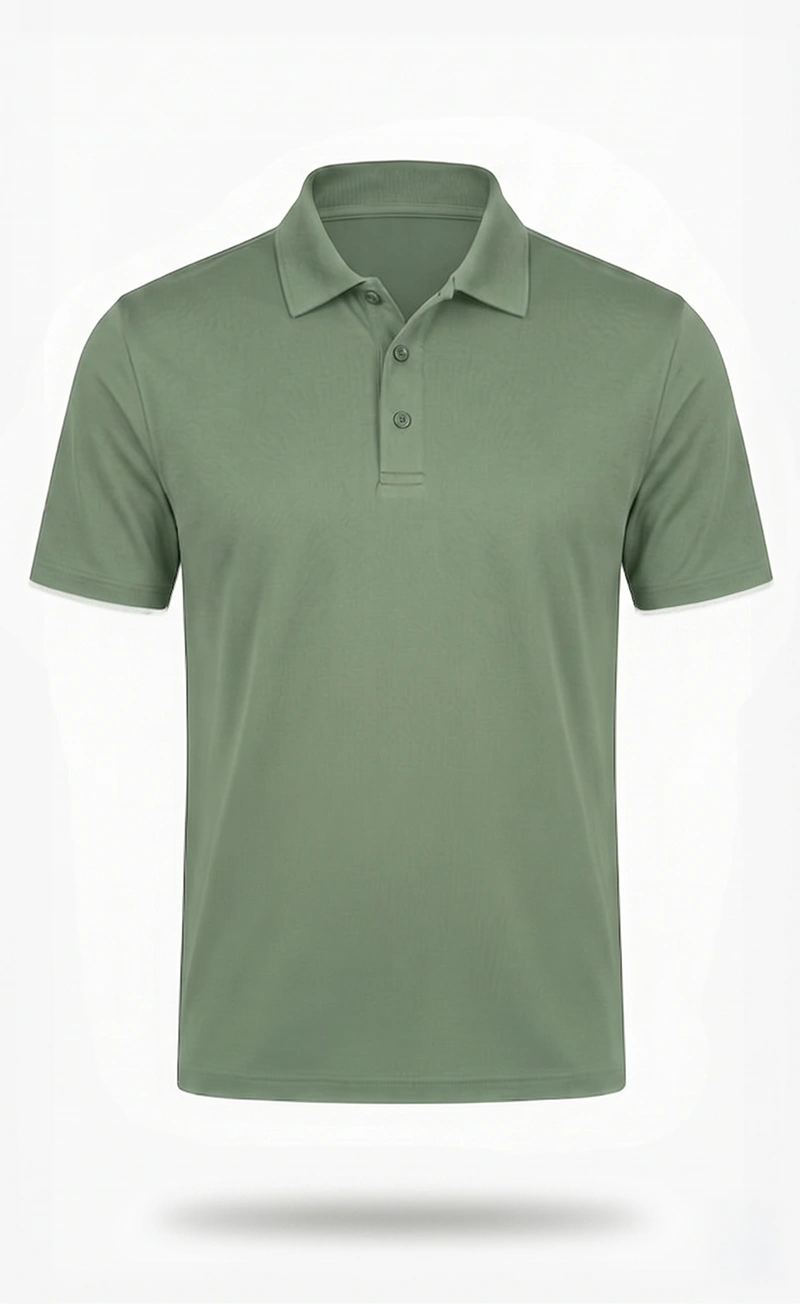 HOMME POLO VERT KAKI