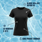 FEMME T-SHIRT CLASSIQUE BLEU MARINE