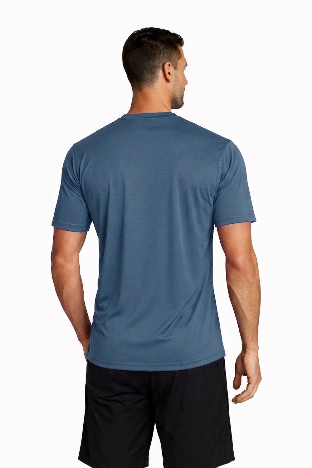 HOMME COL-V GRIS BLEUTÉ