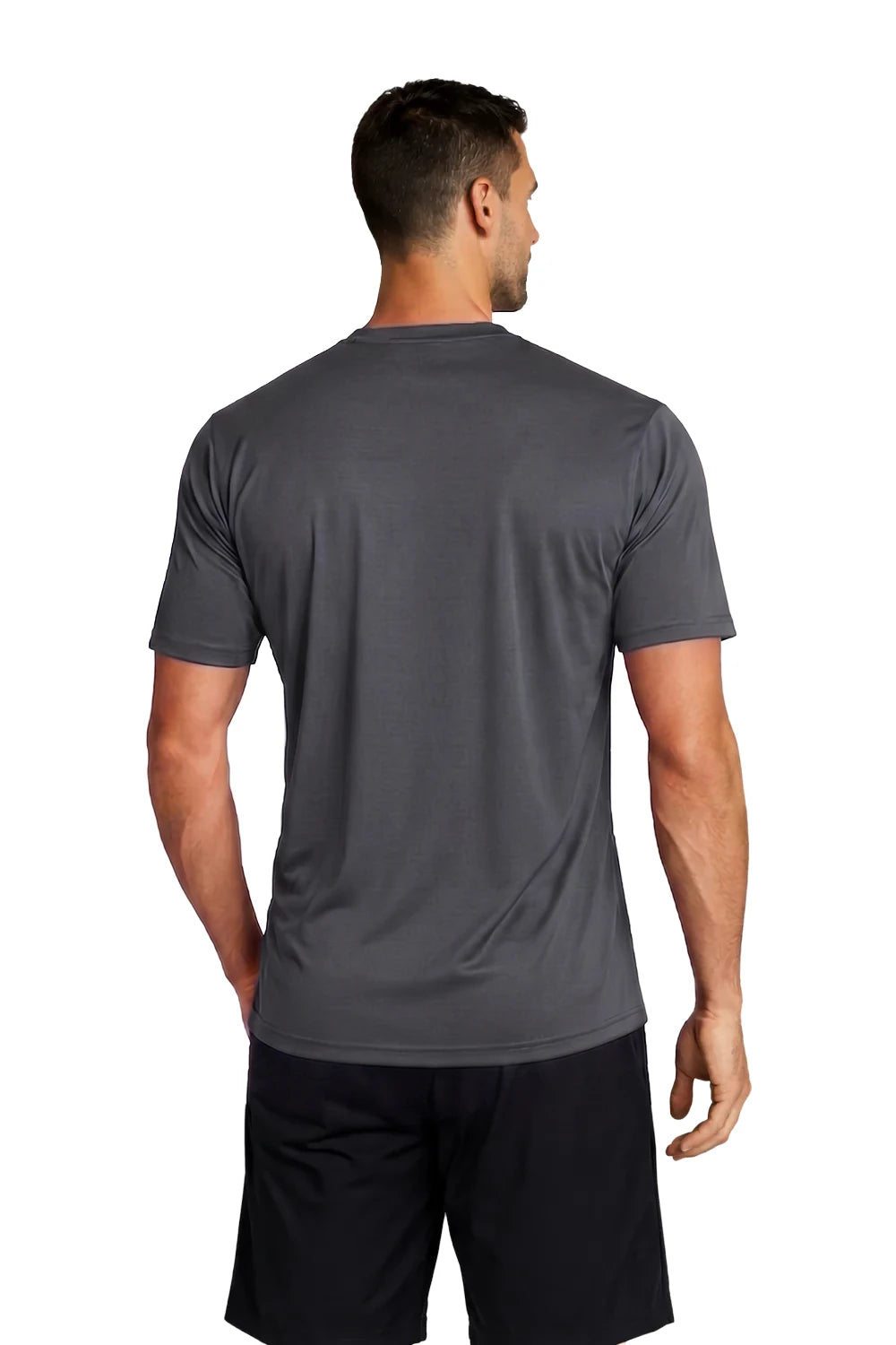 HOMME T-SHIRT COL-V GRIS