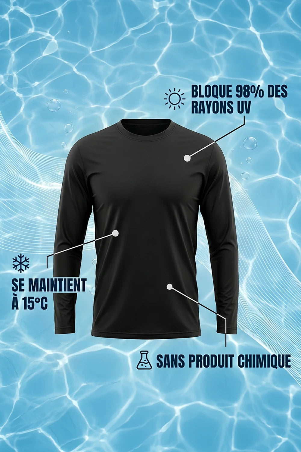 HOMME T-SHIRT MANCHES LONGUES BLANC