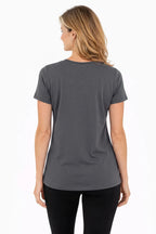 FEMME T-SHIRT CLASSIQUE GRIS
