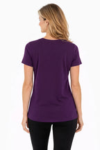 FEMME T-SHIRT CLASSIQUE VIOLET