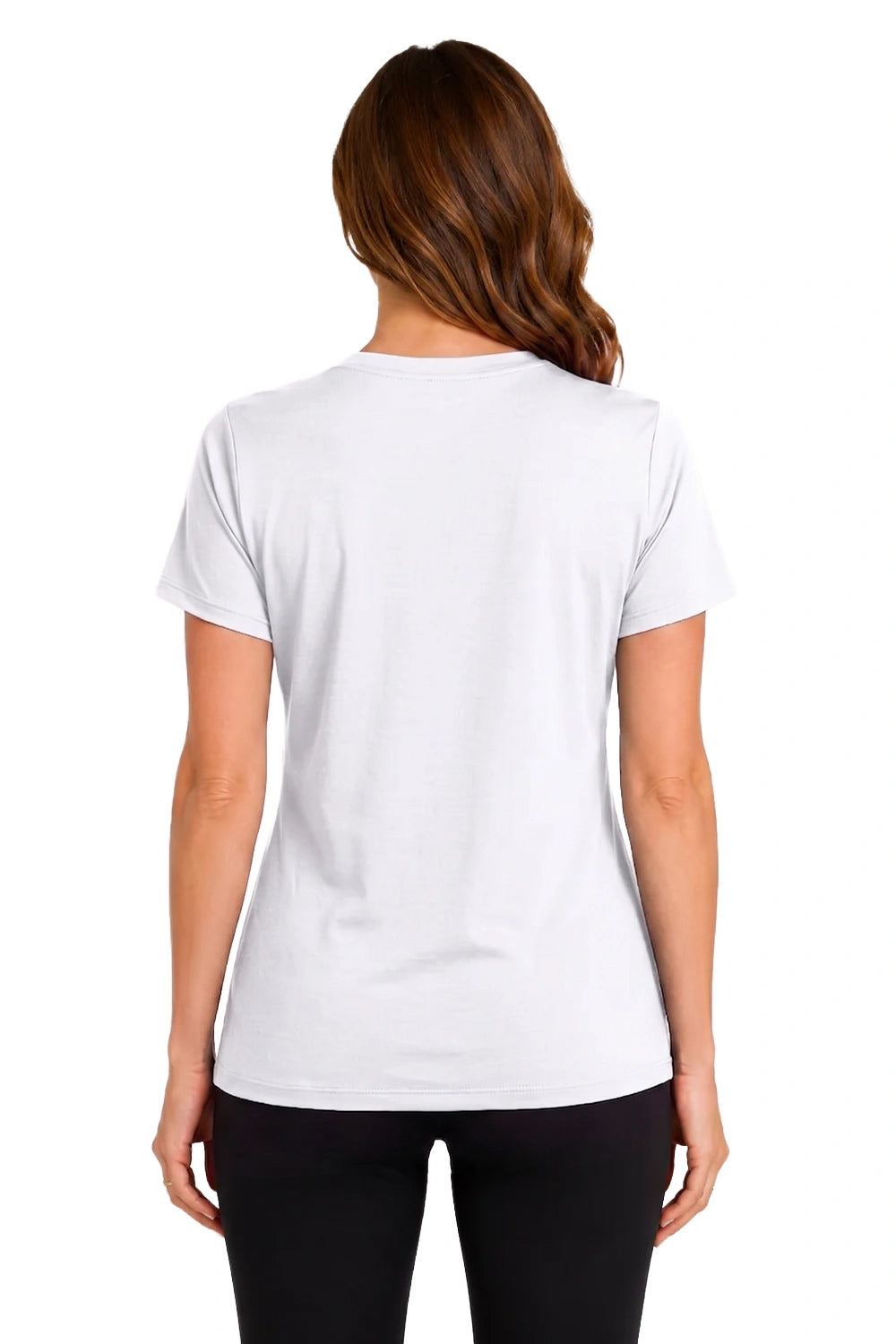 FEMME T-SHIRT COL-V BLANC