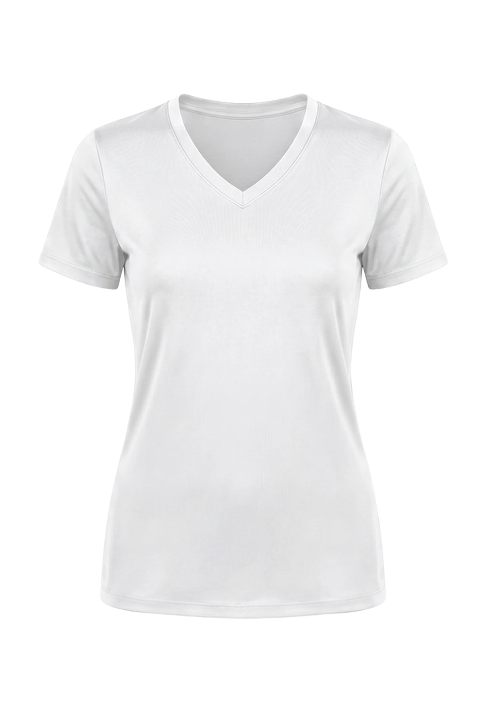FEMME T-SHIRT COL-V BLANC