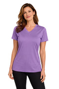 FEMME T-SHIRT COL-V VIOLET