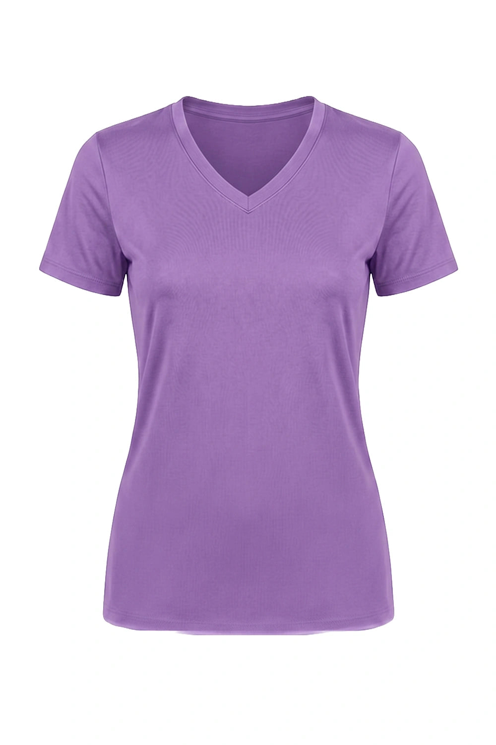 FEMME T-SHIRT COL-V VIOLET