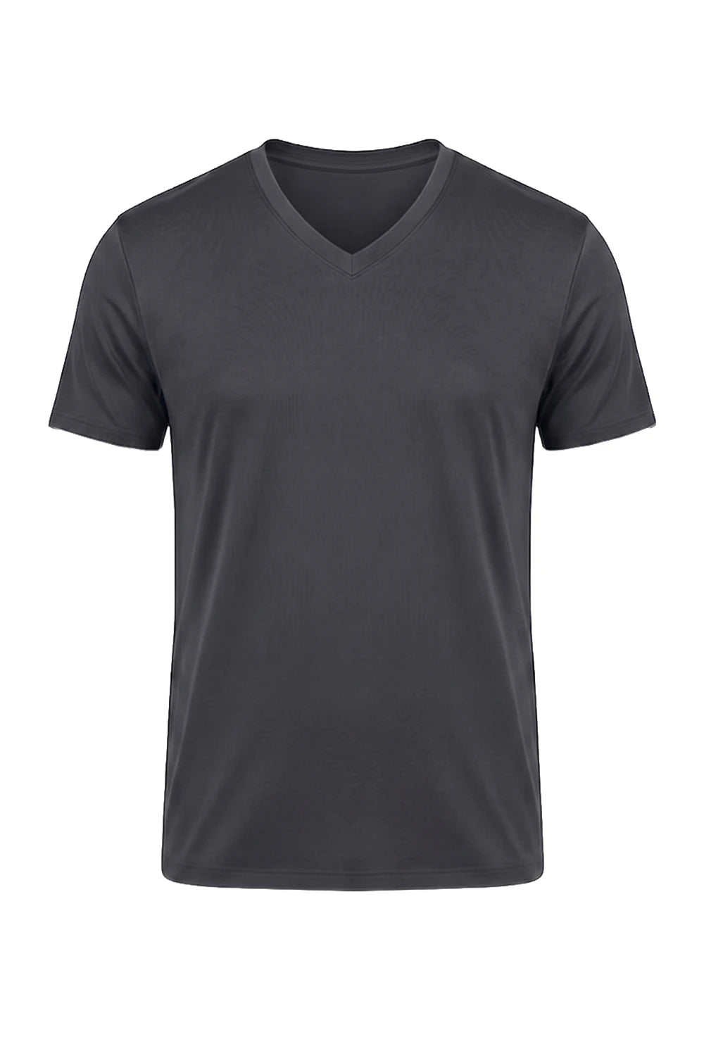 HOMME T-SHIRT COL-V GRIS