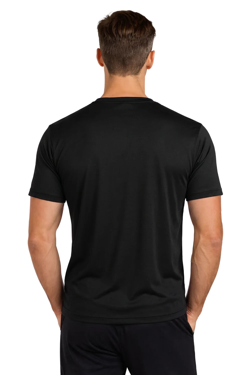 HOMME T-SHIRT COL-V NOIR