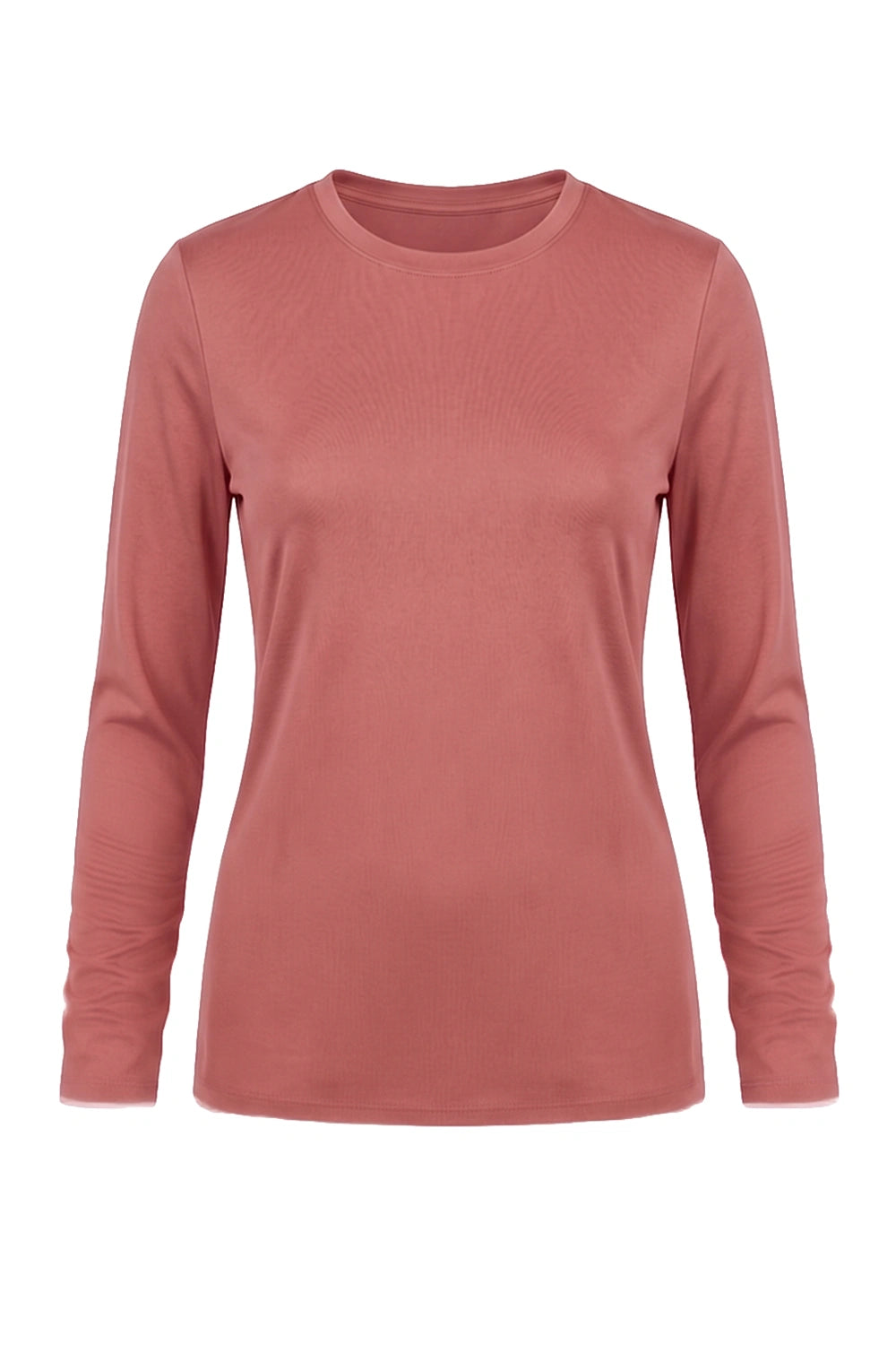 FEMME T-SHIRT MANCHES LONGUES CORAIL
