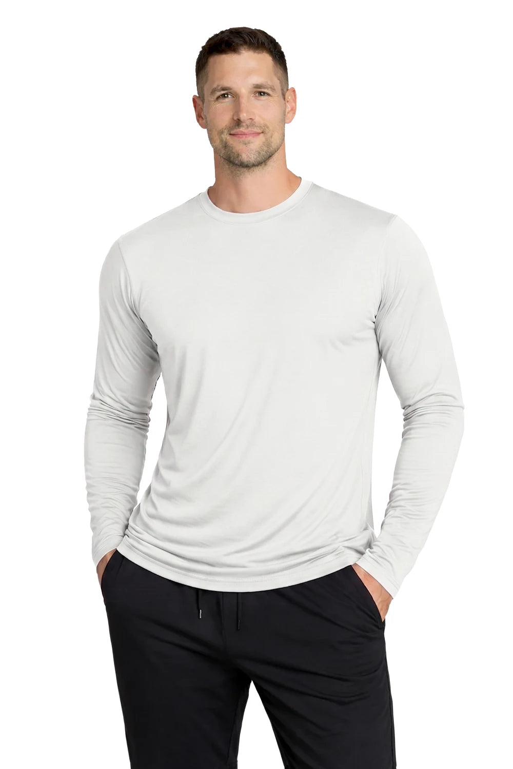HOMME T-SHIRT MANCHES LONGUES BLANC