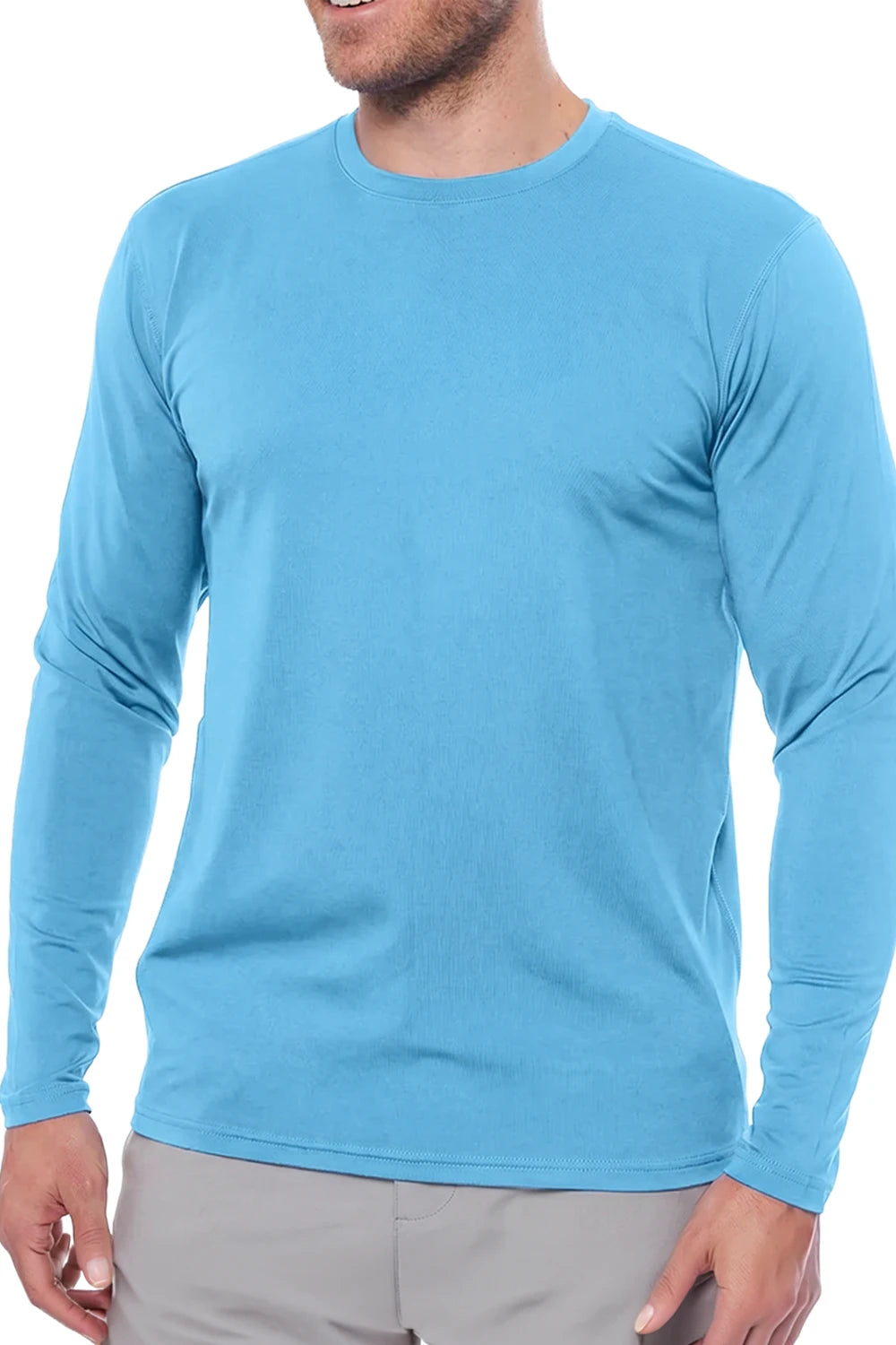 HOMME T-SHIRT MANCHES LONGUES TURQUOISE