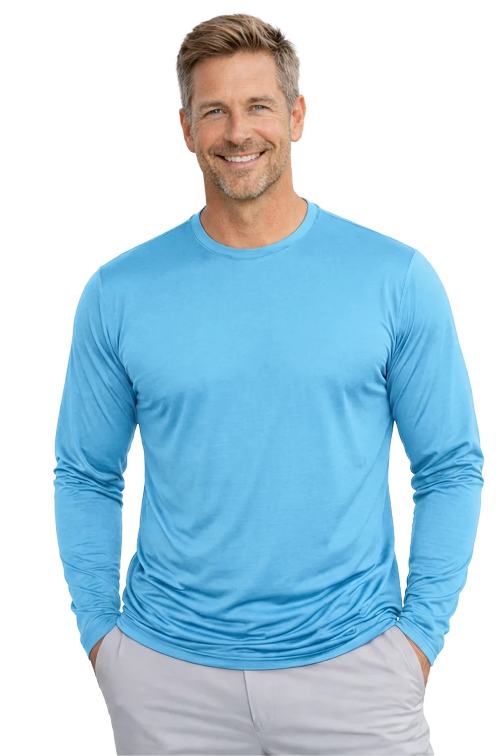 HOMME T-SHIRT MANCHES LONGUES TURQUOISE