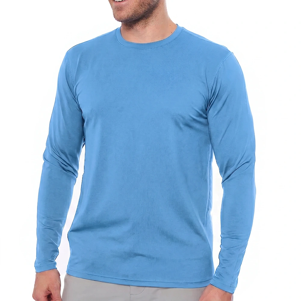 HOMME T-SHIRT MANCHES LONGUES BLEU