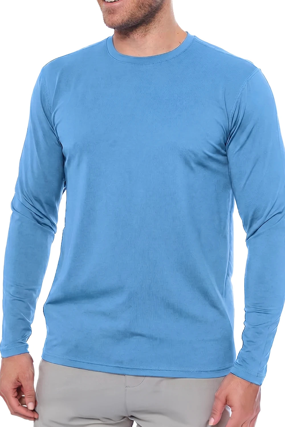 HOMME T-SHIRT MANCHES LONGUES BLEU