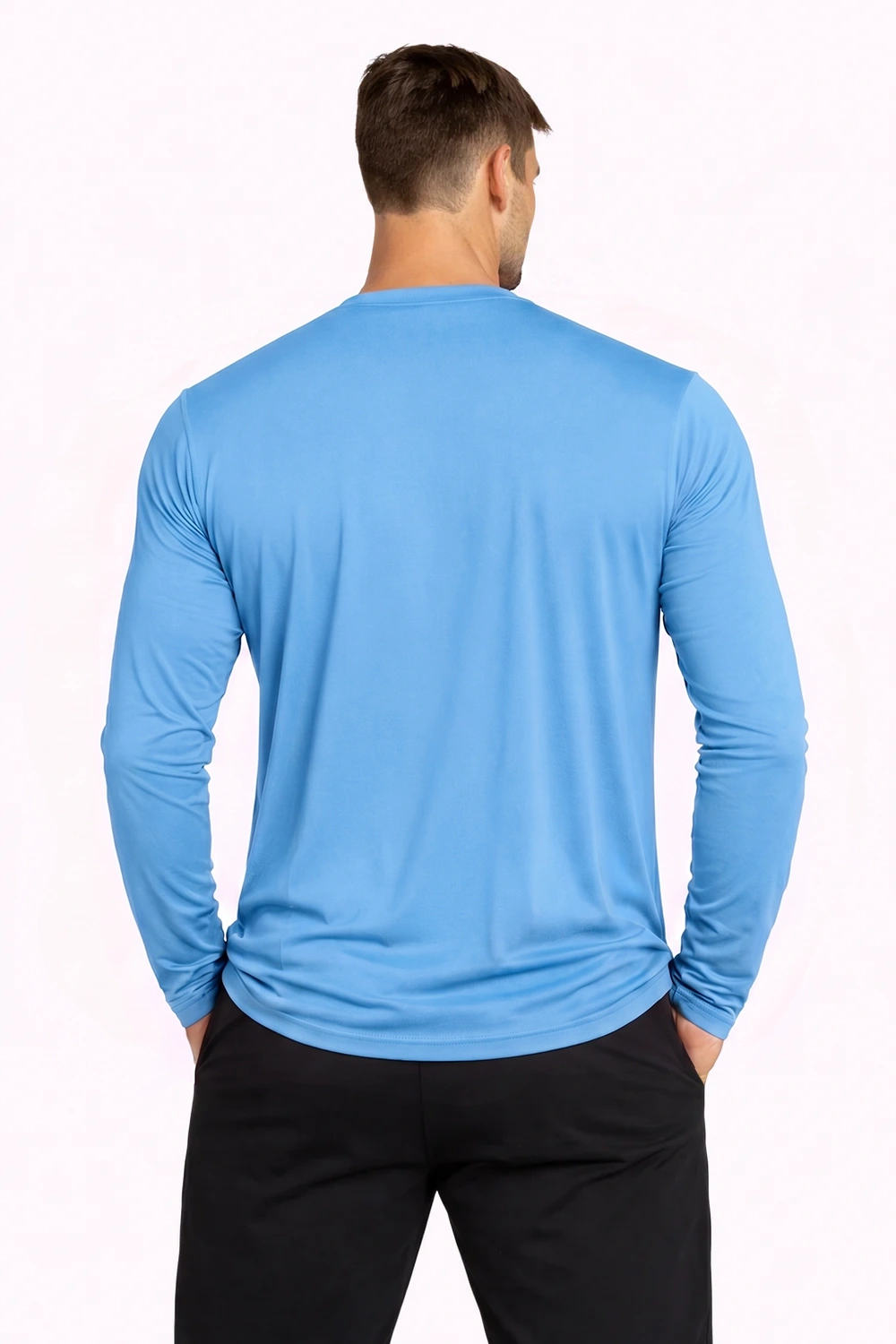 HOMME T-SHIRT MANCHES LONGUES BLEU