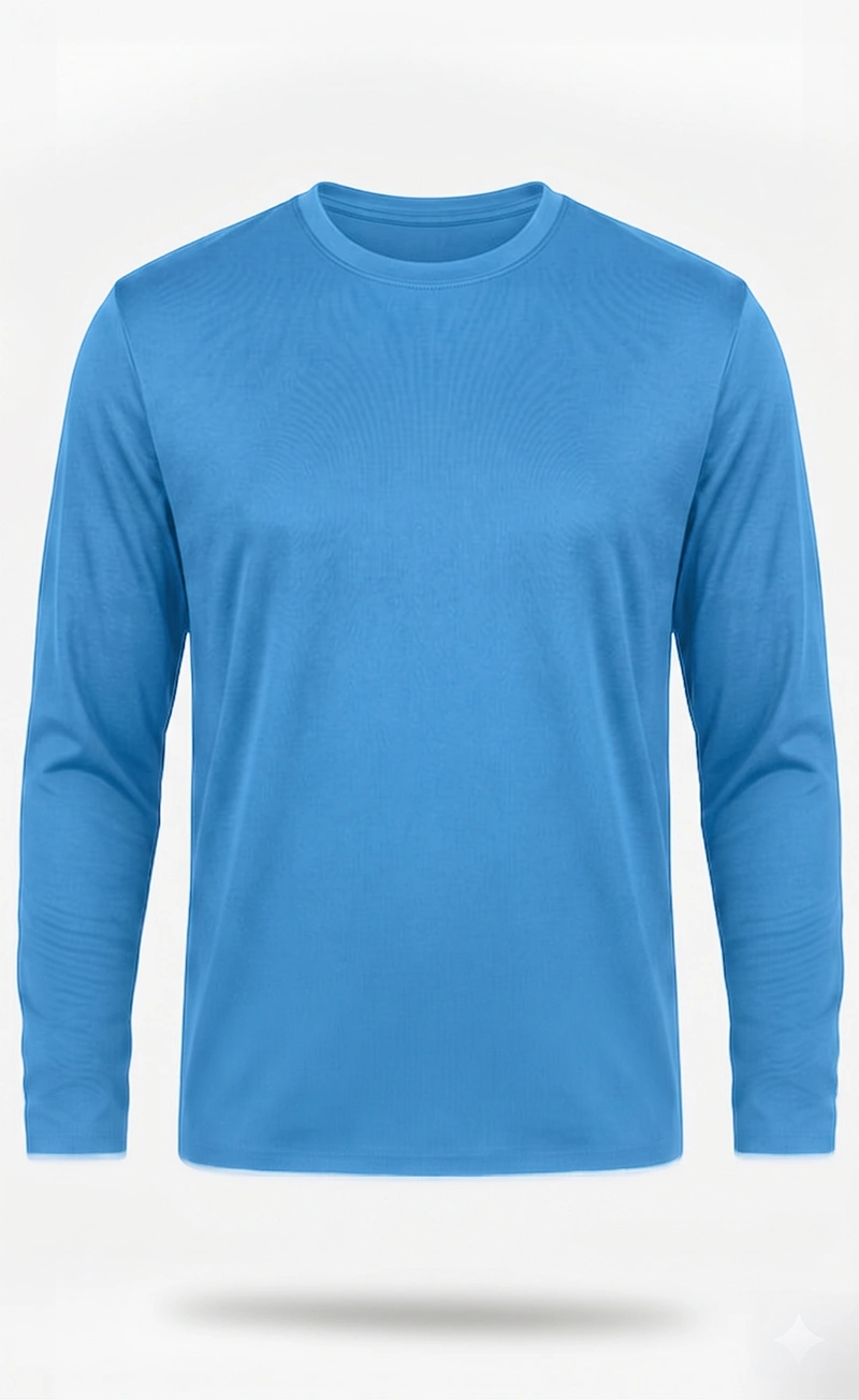 HOMME T-SHIRT MANCHES LONGUES BLEU