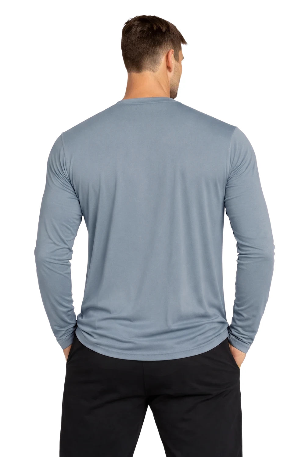 HOMME T-SHIRT MANCHES LONGUES GRIS BLEUTÉ