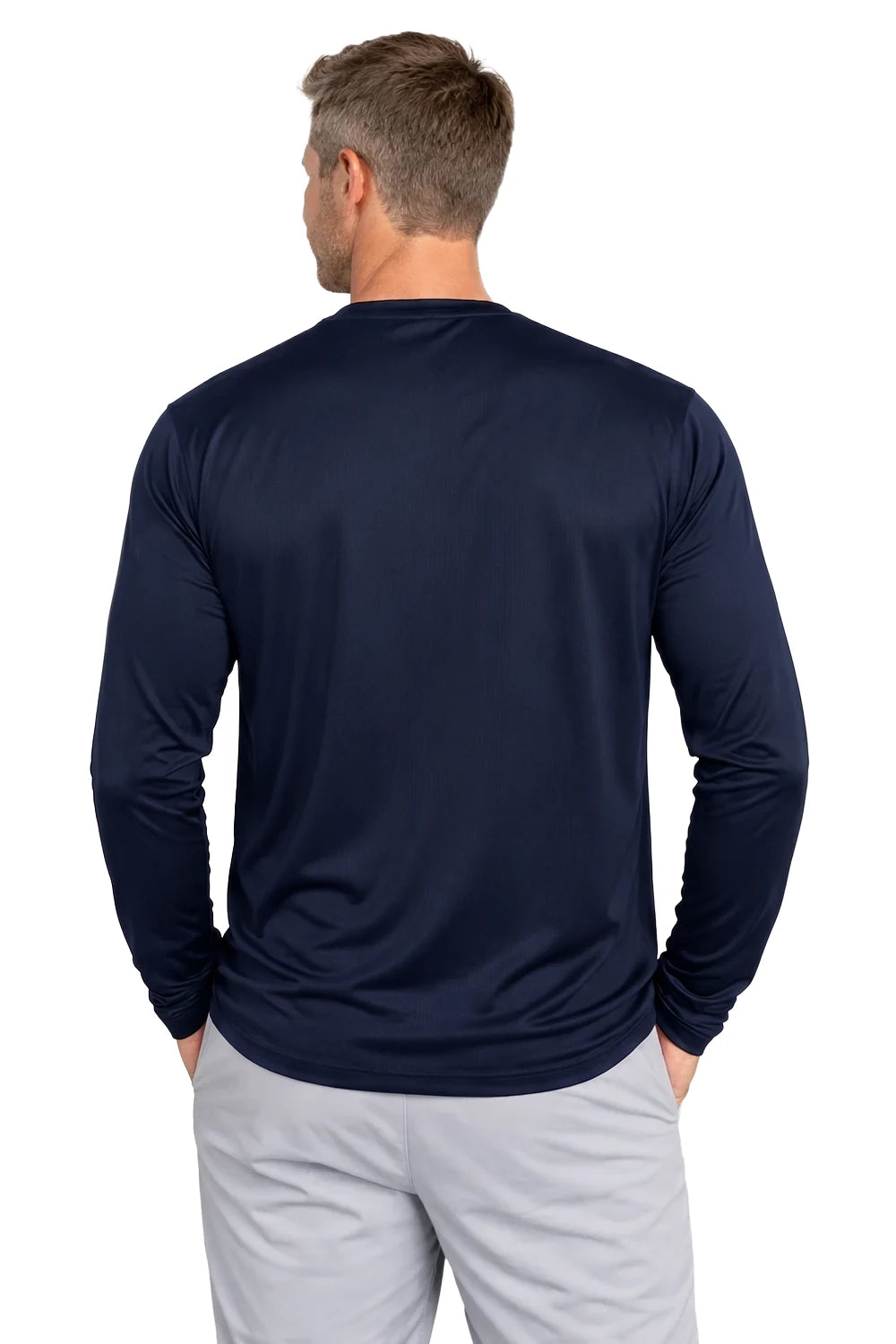 HOMME T-SHIRT MANCHES LONGUES BLEU MARINE