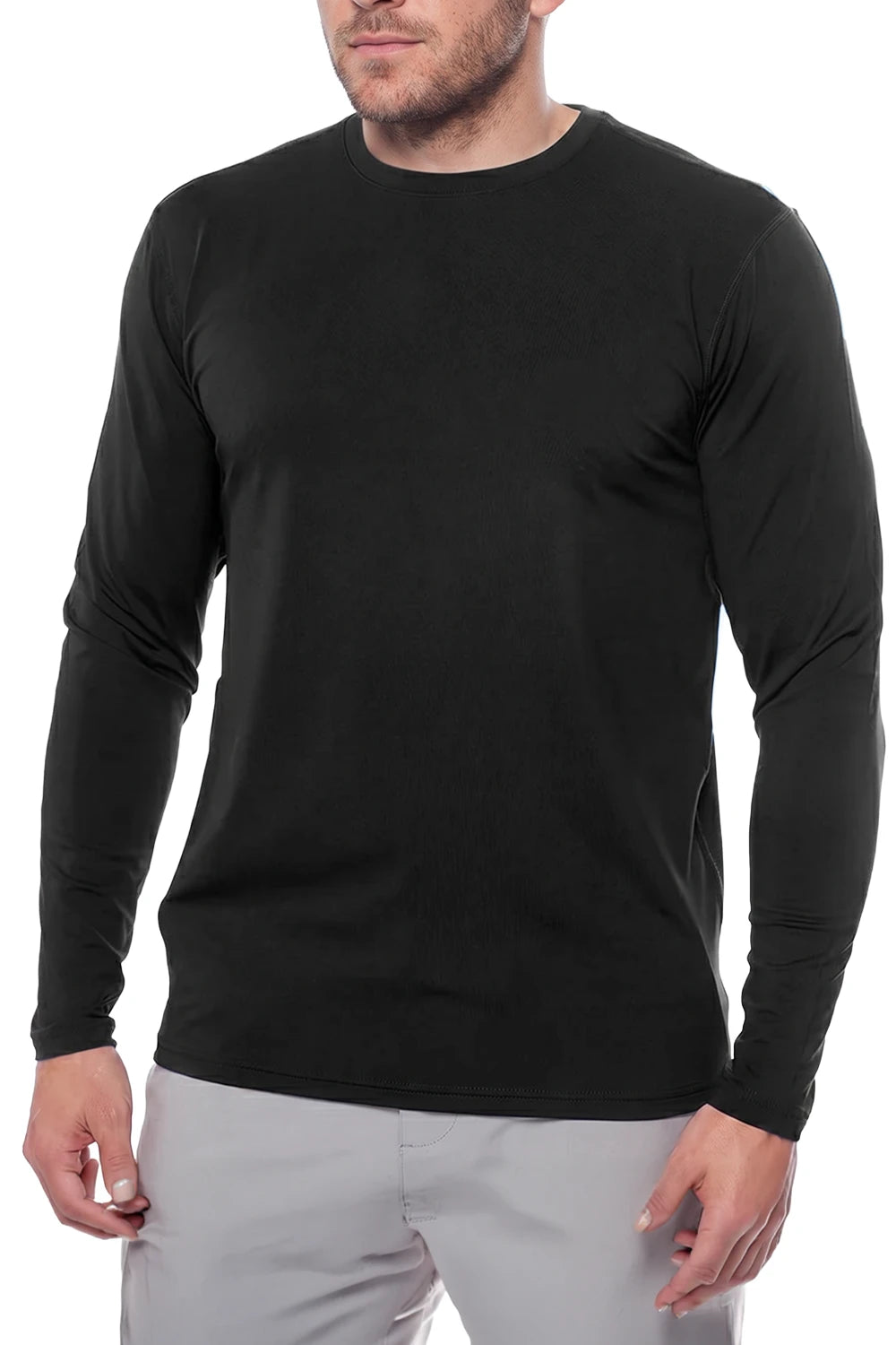 HOMME T-SHIRT MANCHES LONGUES NOIR