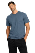 HOMME T-SHIRT AVEC POCHE GRIS BLEUTÉ