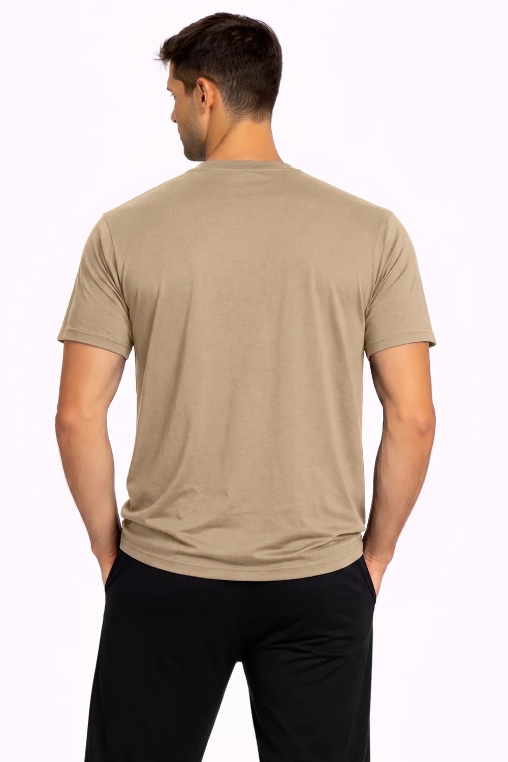 HOMME T-SHIRT AVEC POCHE JAUNE SABLE