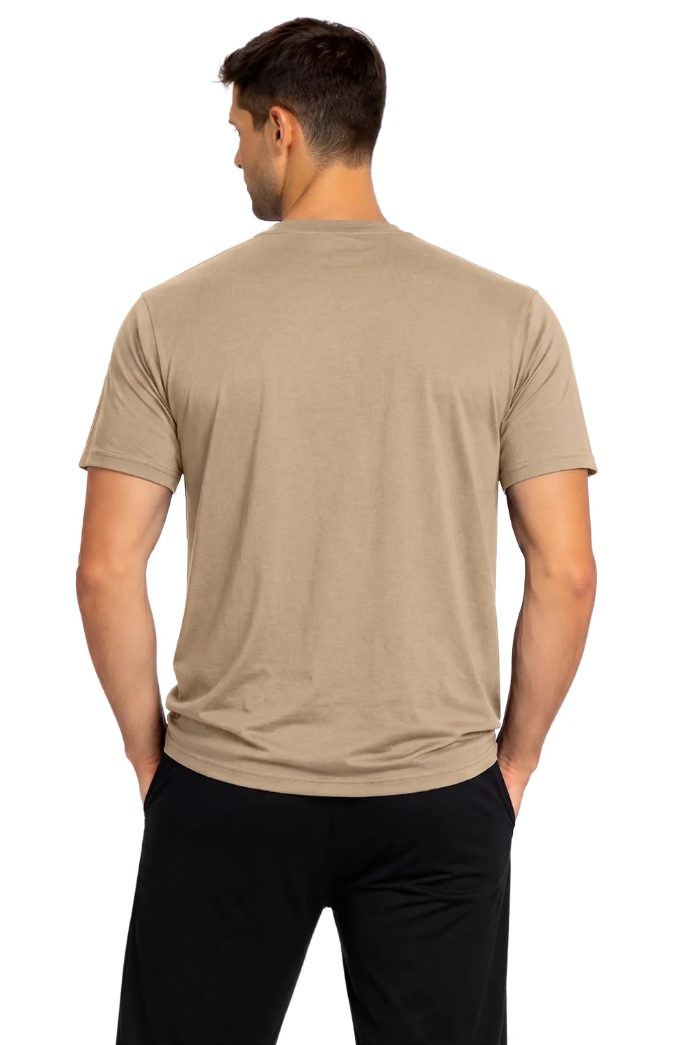 HOMME T-SHIRT AVEC POCHE JAUNE SABLE